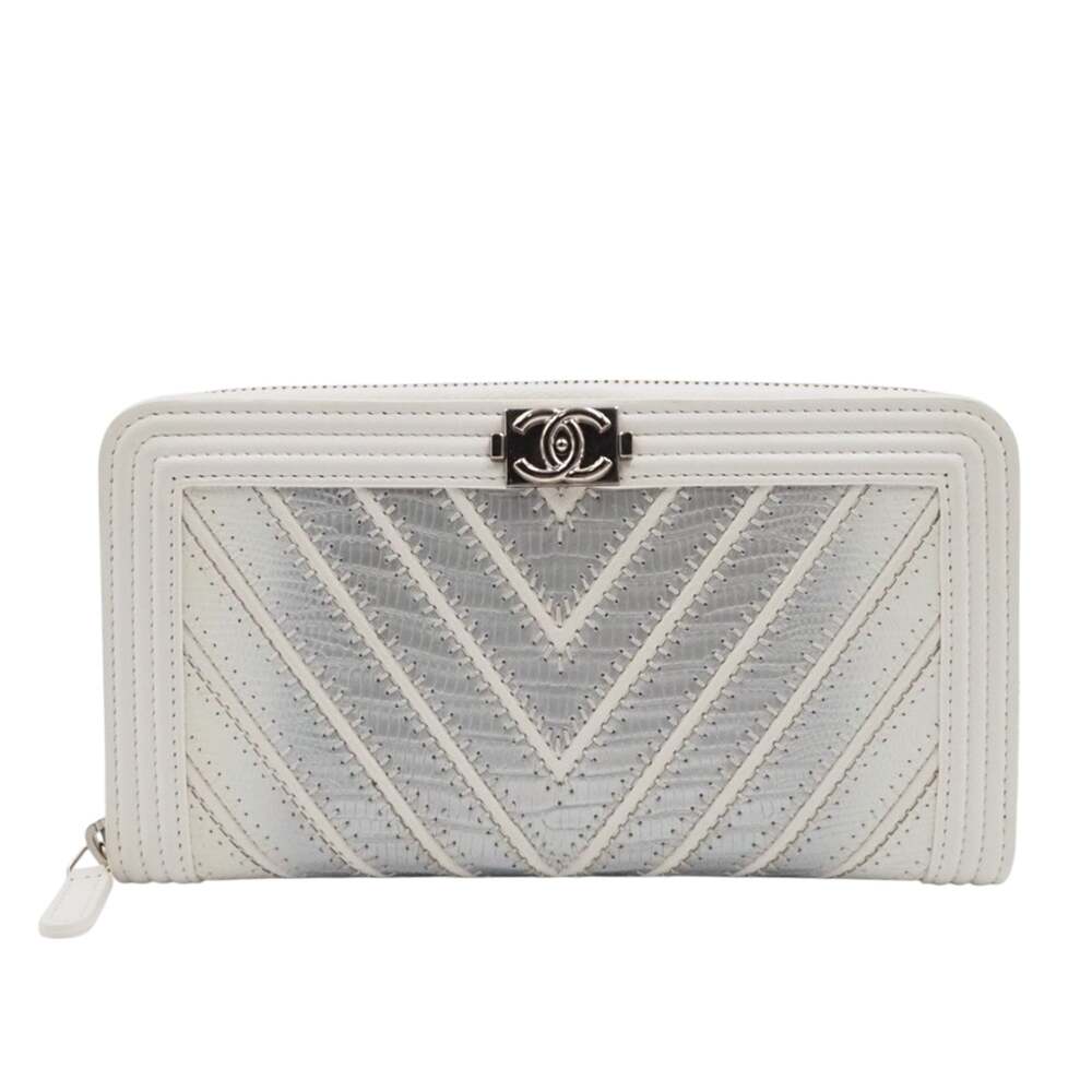 Chanel Chevron Mix Boy Long Wallet #355244F68B